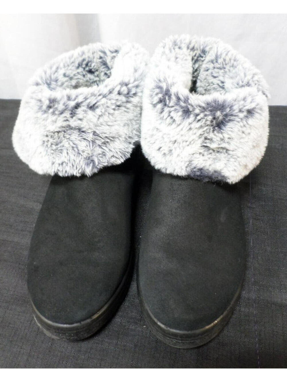 DESIGNER FLY-FLOT PLUMATECH ANTI-SHOCK MEMORY BLACK & GRAY BOOTS WOMEN'S SIZE 38